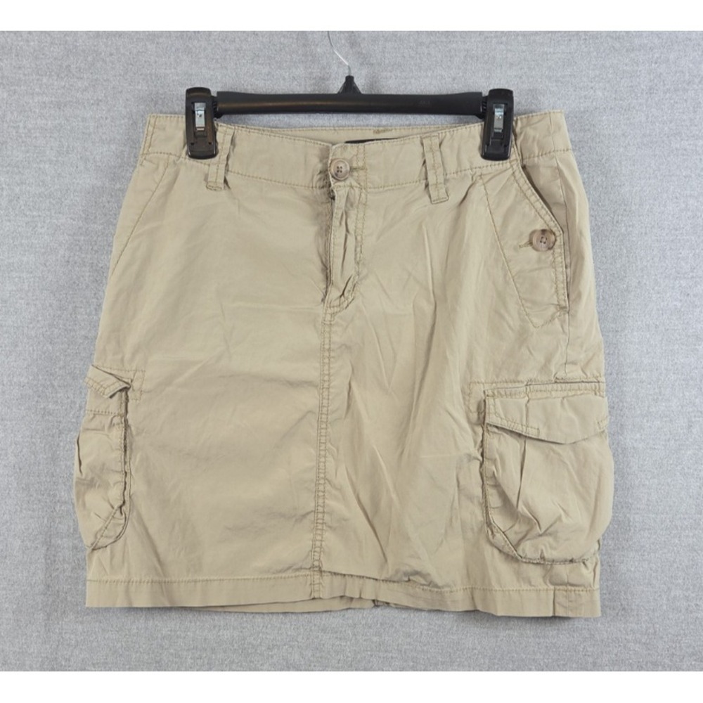 Banana Republic Safari Skirt Size 6 Stretch Cargo Khaki 2007 Y2K Retro Preppy